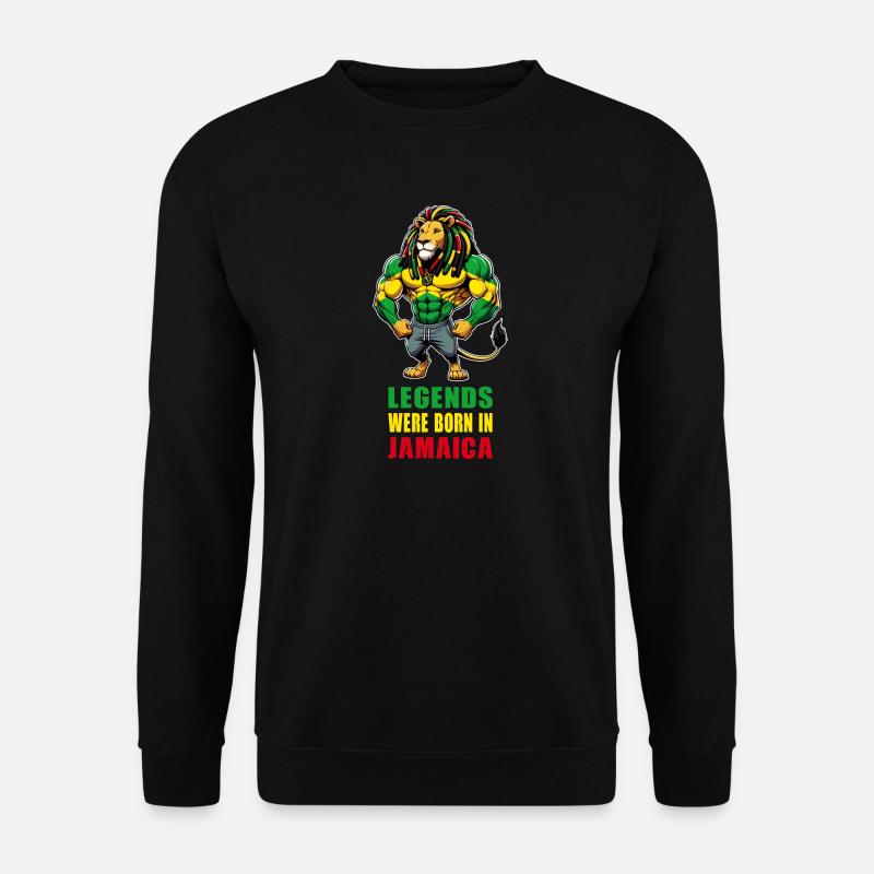 Jamaika Löwen Reggae Musik - Unisex Pullover - Schwarz