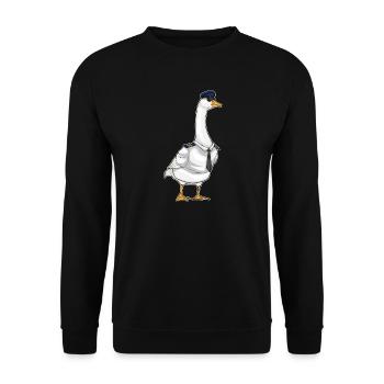 Capsule de pilote canard - Sweat-shirt Unisexe - noir - Devant - Alina (178cm) & Michal (187cm)