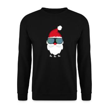 Père Noël cool avec lunettes de soleil - Sweat-shirt Unisexe - noir - Devant - Alina (178cm) & Michal (187cm)