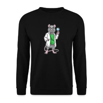 École des professeurs de sciences des rats - Sweat-shirt Unisexe - noir - Devant - Alina (178cm) & Michal (187cm)