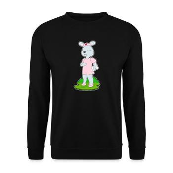 Hase Krankenschwester - Unisex Pullover - Schwarz - Vorne - Alina (178cm) & Michal (187cm)