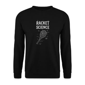 Racket Science - Raquette de tennis fun Chemise - Sweat-shirt Unisexe - noir - Devant - Alina (178cm) & Michal (187cm)