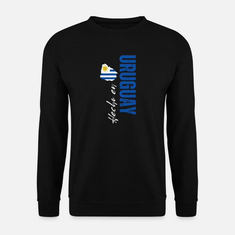 Made in Uruguay, vertical design - Unisex Sweatshirt - black