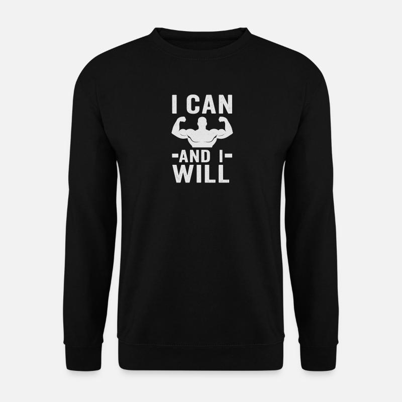 Stärkung des Muskelzitat-Designs - Unisex Pullover - Schwarz