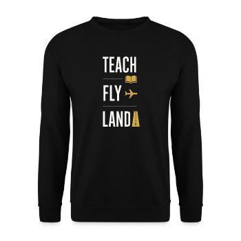 Flight Instructor Cfi Pilot Aviation Instructor - Unisex Sweatshirt - black - Front - Alina (178cm) & Michal (187cm)