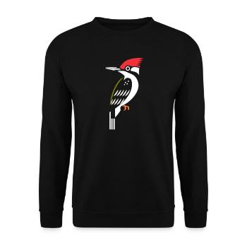 Specht - Unisex Pullover - Schwarz - Vorne - Alina (178cm) & Michal (187cm)