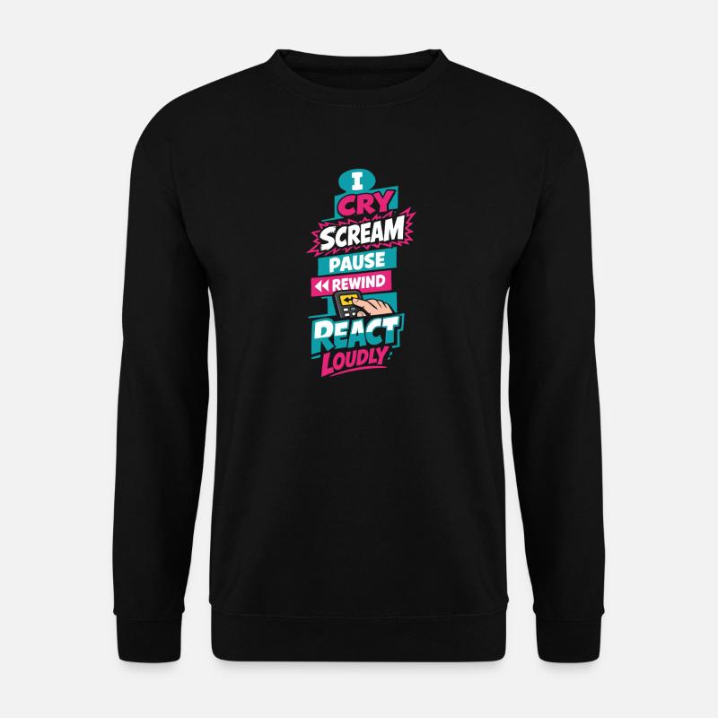 Anime-fangirl Schreit Anime-reaktion - Unisex Pullover - Schwarz