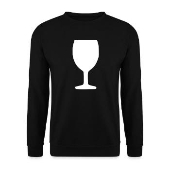 Wine Wine Glass Red Wine - Unisex Sweatshirt - black - Front - Alina (178cm) & Michal (187cm)