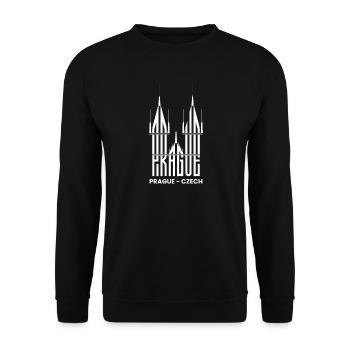 Prague czech republic Capital Tour Tourists - Unisex Sweatshirt - black - Front - Alina (178cm) & Michal (187cm)