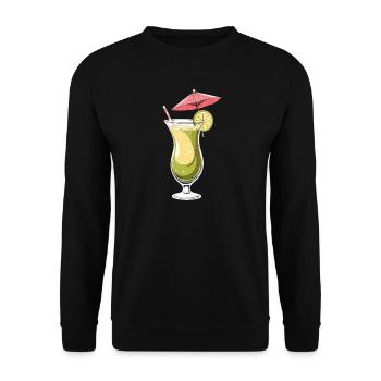 Cocktail tropical au citron vert - Sweat-shirt Unisexe - noir - Devant - Alina (178cm) & Michal (187cm)
