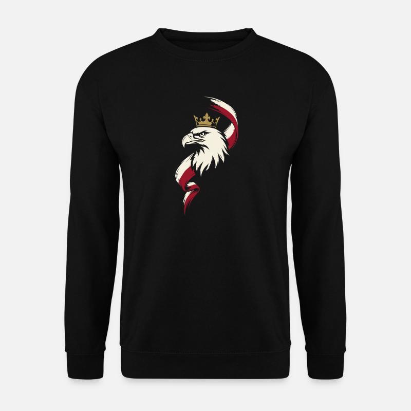 Polnische Adlerkrone - Unisex Pullover - Schwarz
