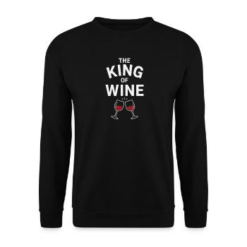 The King of Wine - Unisex Sweatshirt - black - Front - Alina (178cm) & Michal (187cm)