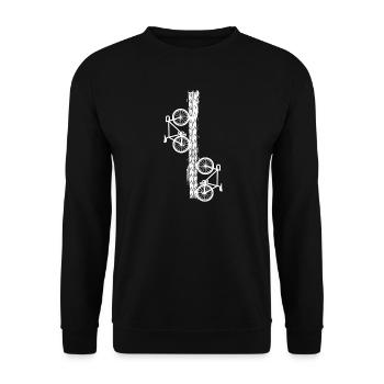 Radfahren Fahrrad Sport Radfahren Radfahrer - Unisex Pullover - Schwarz - Vorne - Alina (178cm) & Michal (187cm)