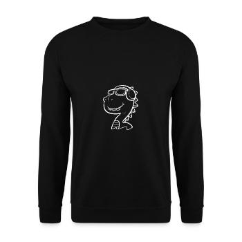 Cool dino. Inerductive or cool poison - Unisex Sweatshirt - black - Front - Alina (178cm) & Michal (187cm)