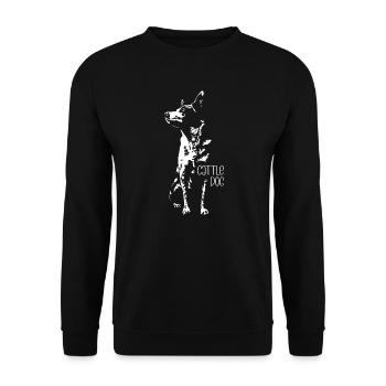 Bovin, chien, silhouette, chien, chiens de troupeau, Wilsigns - Sweat-shirt Unisexe - noir - Devant - Alina (178cm) & Michal (187cm)