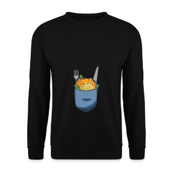 Schnitzel dans votre poche - Sweat-shirt Unisexe - noir - Devant - Alina (178cm) & Michal (187cm)