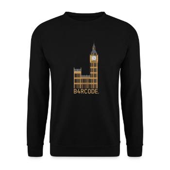 B4RCODE. London - Unisex Sweatshirt - black - Front - Alina (178cm) & Michal (187cm)
