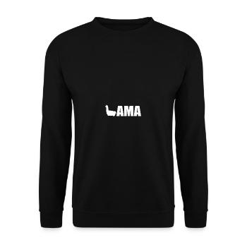 lama - Unisex Sweatshirt - black - Front - Alina (178cm) & Michal (187cm)