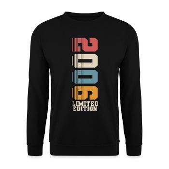 18th Birthday 2006 Year of birth Year of birth - Unisex Sweatshirt - black - Front - Alina (178cm) & Michal (187cm)