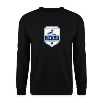 Gold Coast Australia Queensland Wave - Unisex Sweatshirt - black - Front - Alina (178cm) & Michal (187cm)