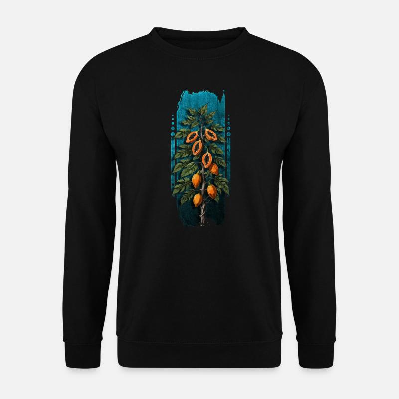 Tropical Bounty: Papaya Tree - Unisex Sweatshirt - black