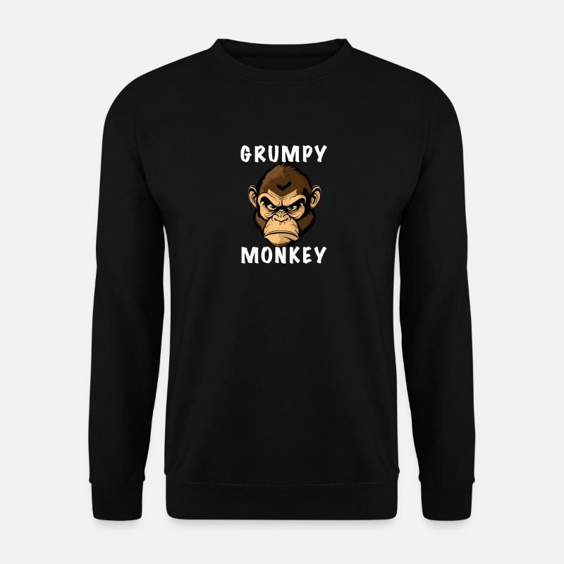 GRUMPY MONKEY - Unisex Sweatshirt - black
