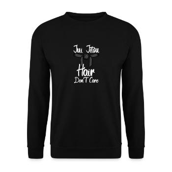 Jiu Jitsu Haare sind egal - Unisex Pullover - Schwarz - Vorne - Alina (178cm) & Michal (187cm)