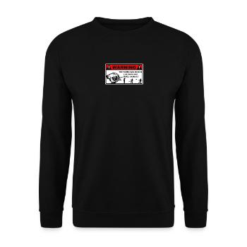Avertissement Turbo Illustré - Sweat-shirt Unisexe - noir - Devant - Alina (178cm) & Michal (187cm)