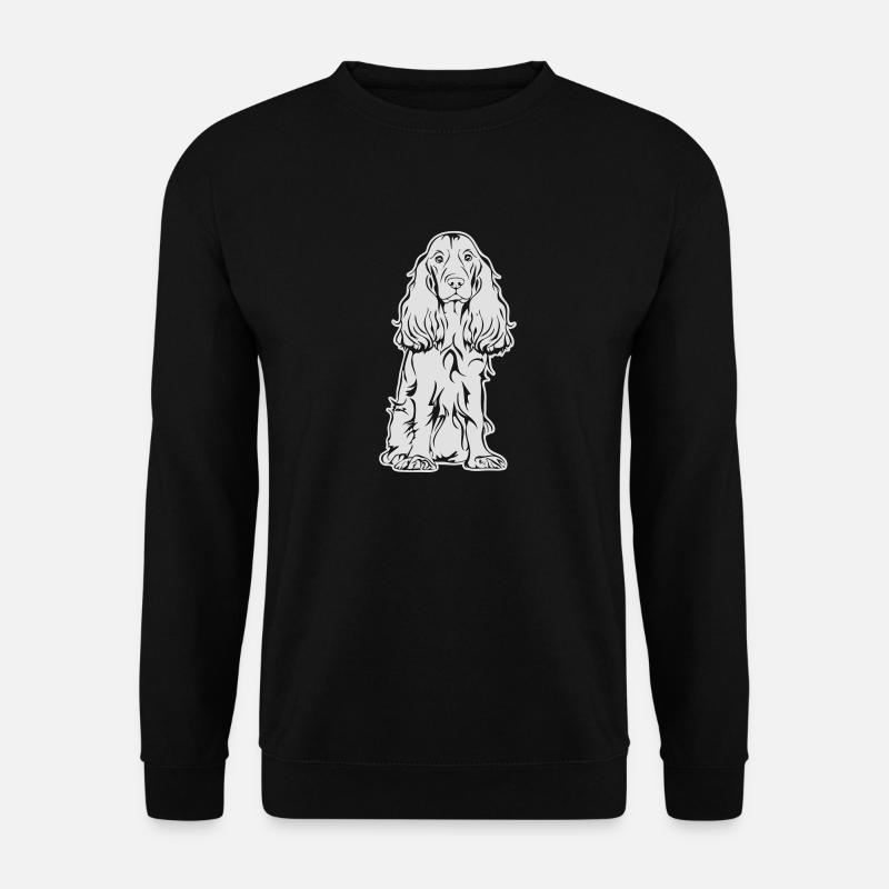 COCKER SPANIEL sitting - Unisex Sweatshirt - black