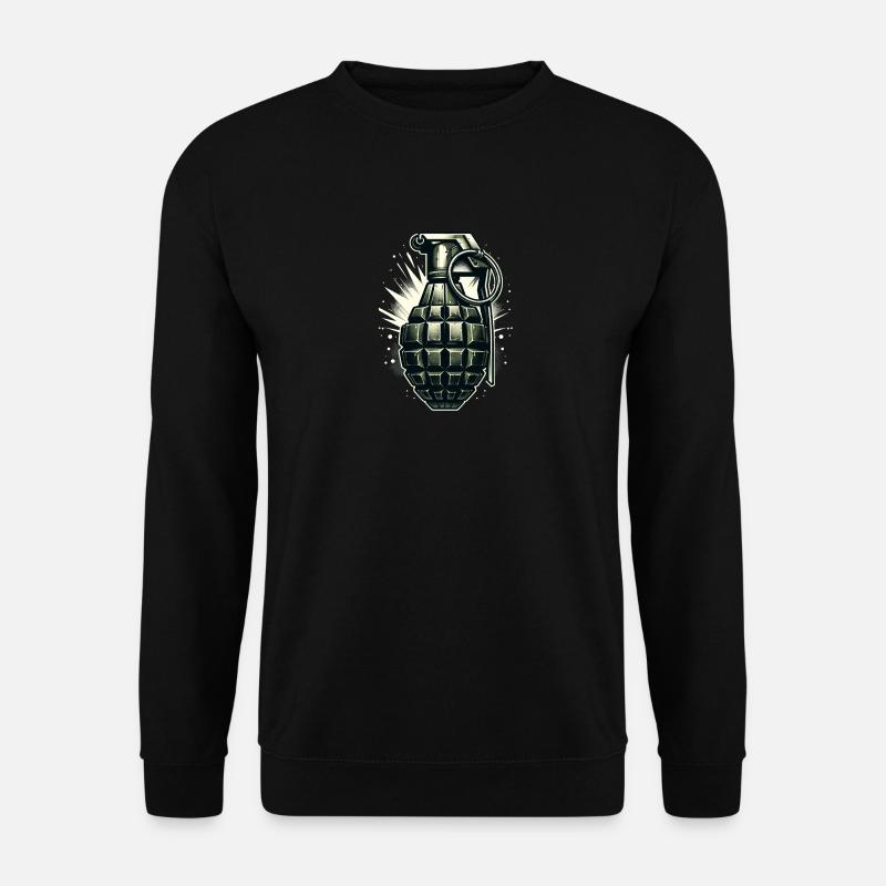 Detonate Design: Classic Grenade - Unisex Sweatshirt - black