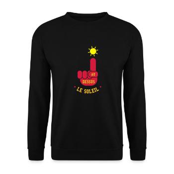 soleil - Sweat-shirt Unisexe - noir - Devant - Alina (178cm) & Michal (187cm)