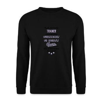 Bester Trainer Shirt - Unisex Pullover - Schwarz - Vorne - Alina (178cm) & Michal (187cm)
