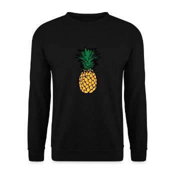 Ananas - Unisex Pullover - Schwarz - Vorne - Alina (178cm) & Michal (187cm)