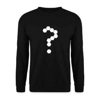 point d'interrogation - Sweat-shirt Unisexe - noir - Devant - Alina (178cm) & Michal (187cm)