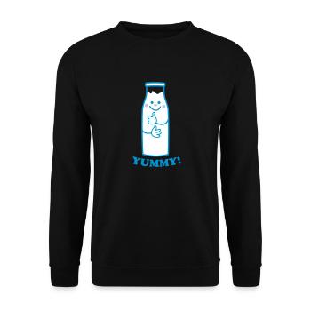 Cute milk bottle - Unisex Sweatshirt - black - Front - Alina (178cm) & Michal (187cm)
