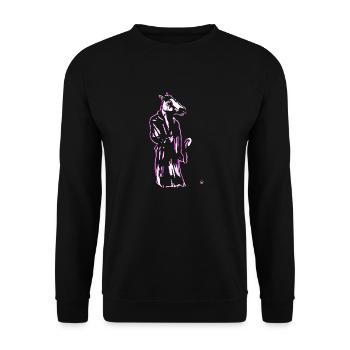 Neonpferd - Unisex Pullover - Schwarz - Vorne - Alina (178cm) & Michal (187cm)