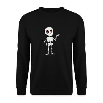 squelette - Sweat-shirt Unisexe - noir - Devant - Alina (178cm) & Michal (187cm)