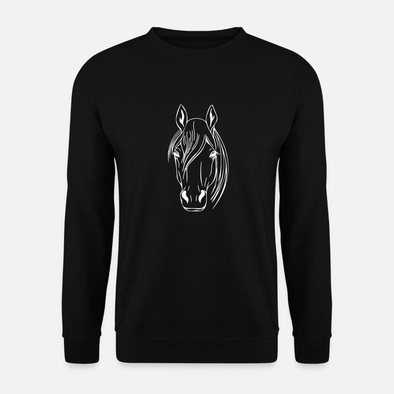 Pferdekopf Vector - Unisex Pullover - Schwarz