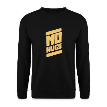 No HUGS - Unisex Sweatshirt - black - Front - Alina (178cm) & Michal (187cm)