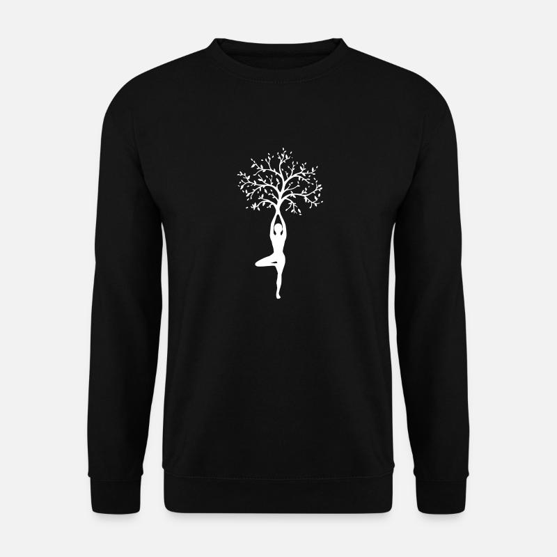 Yoga Baum - Unisex Pullover - Schwarz