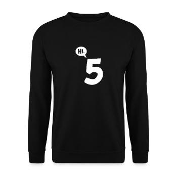Hi 5 high five - Unisex Pullover - Schwarz - Vorne - Alina (178cm) & Michal (187cm)