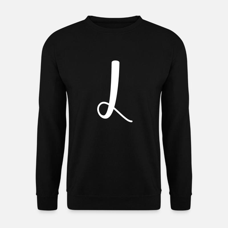 Kalligraphie, Initiale L - Unisex Pullover - Schwarz