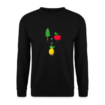 KIEFER+APFEL=ANANAS - Unisex Pullover - Schwarz - Vorne - Alina (178cm) & Michal (187cm)