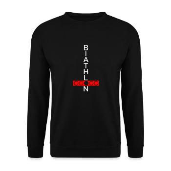 Biathlon Ski - Unisex Sweatshirt - black - Front - Alina (178cm) & Michal (187cm)