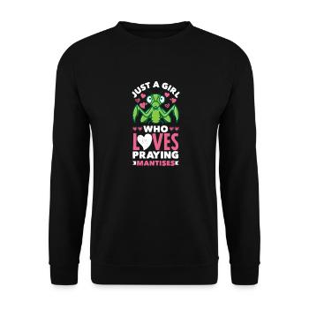 Insect Bug Collector Just A Girl Who Loves - Unisex Sweatshirt - black - Front - Alina (178cm) & Michal (187cm)