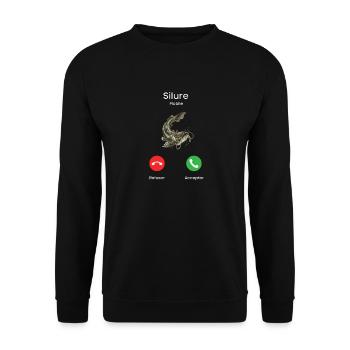 appel de silure - Sweat-shirt Unisexe - noir - Devant - Alina (178cm) & Michal (187cm)