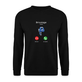 appel du bricolage - Sweat-shirt Unisexe - noir - Devant - Alina (178cm) & Michal (187cm)