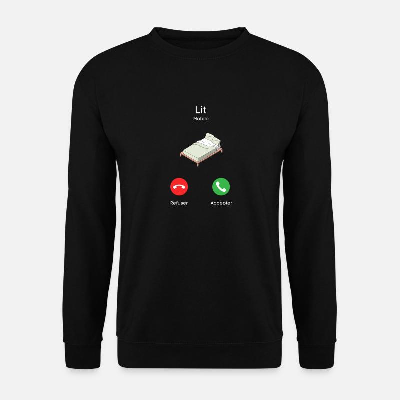 appel du lit - Sweat-shirt Unisexe - noir