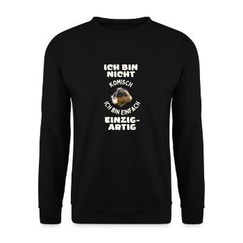 Meerschweinchen Haustier einzigartig lustig Spruch - Unisex Pullover - Schwarz - Vorne - Alina (178cm) & Michal (187cm)
