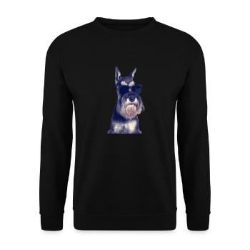 Miniature Schnauzer - Unisex Sweatshirt - black - Front - Alina (178cm) & Michal (187cm)